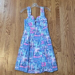 Lilly Pulitzer Blue and Pink Mini Dress